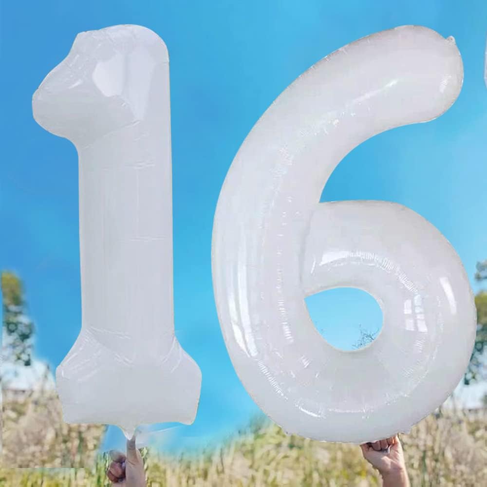 GOER Number 16 Balloons for 16th Birthday Sweet 16 Party Decorations,42 Inch Jumbo Foil Helium 61