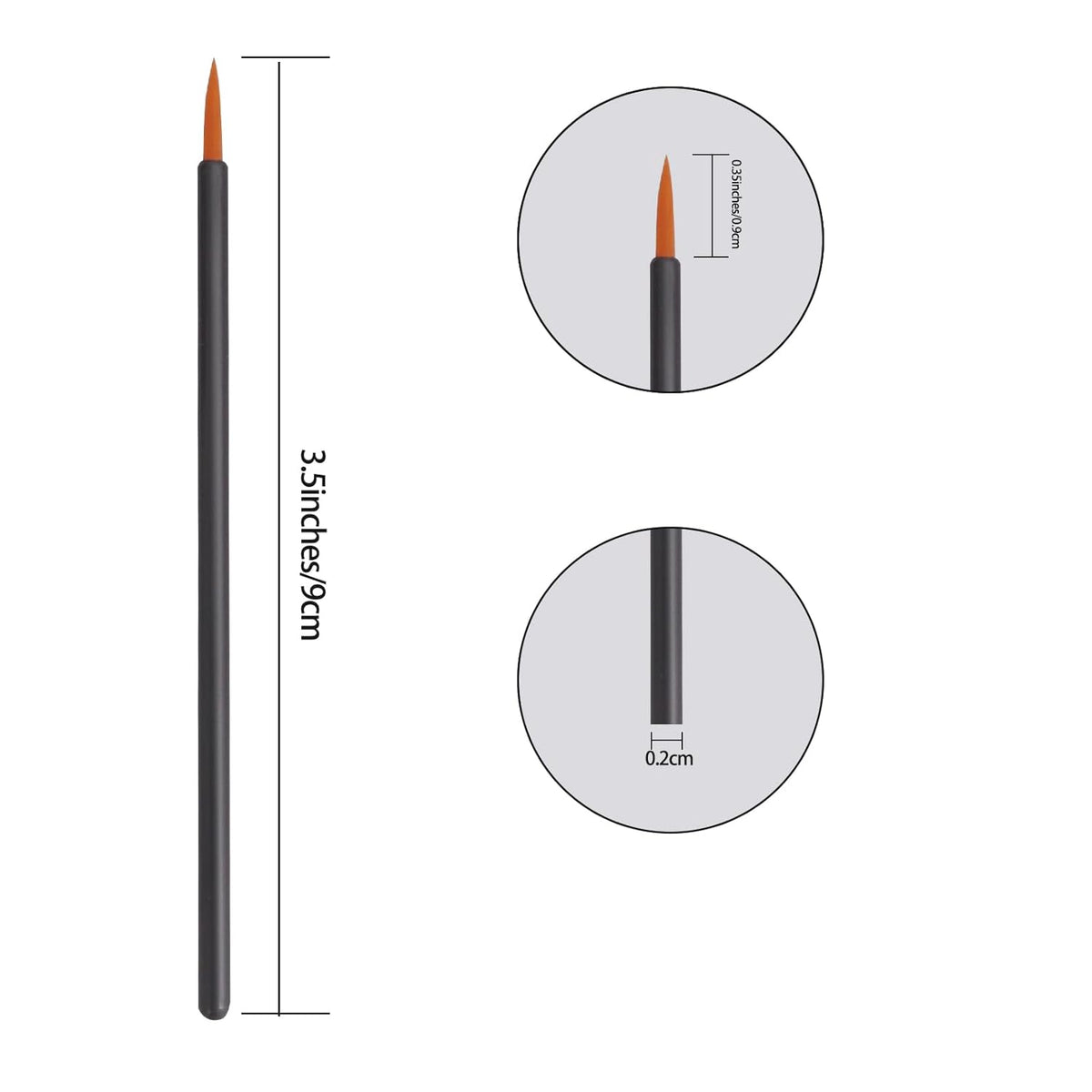 100 Pack Disposable Eyeliner Brush, Ultra-fine Point Eye Liner Applicator Cosmetic Eye Wands Makeup
