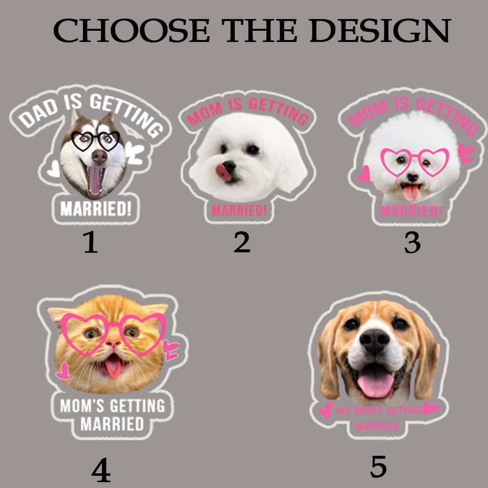 Custom 50 Pcs Double-Sided Wedding Pet Stir Sticks, Personalized Dog Cat Stir Stick, Acrylic