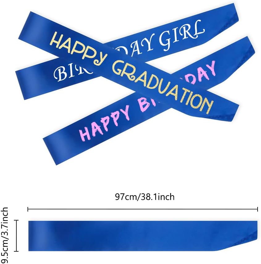 8 Pcs Satin Sash Set - Royal Blue, Bride To Be, Plain, DIY Sashes for Pageants, Graduation, Hen