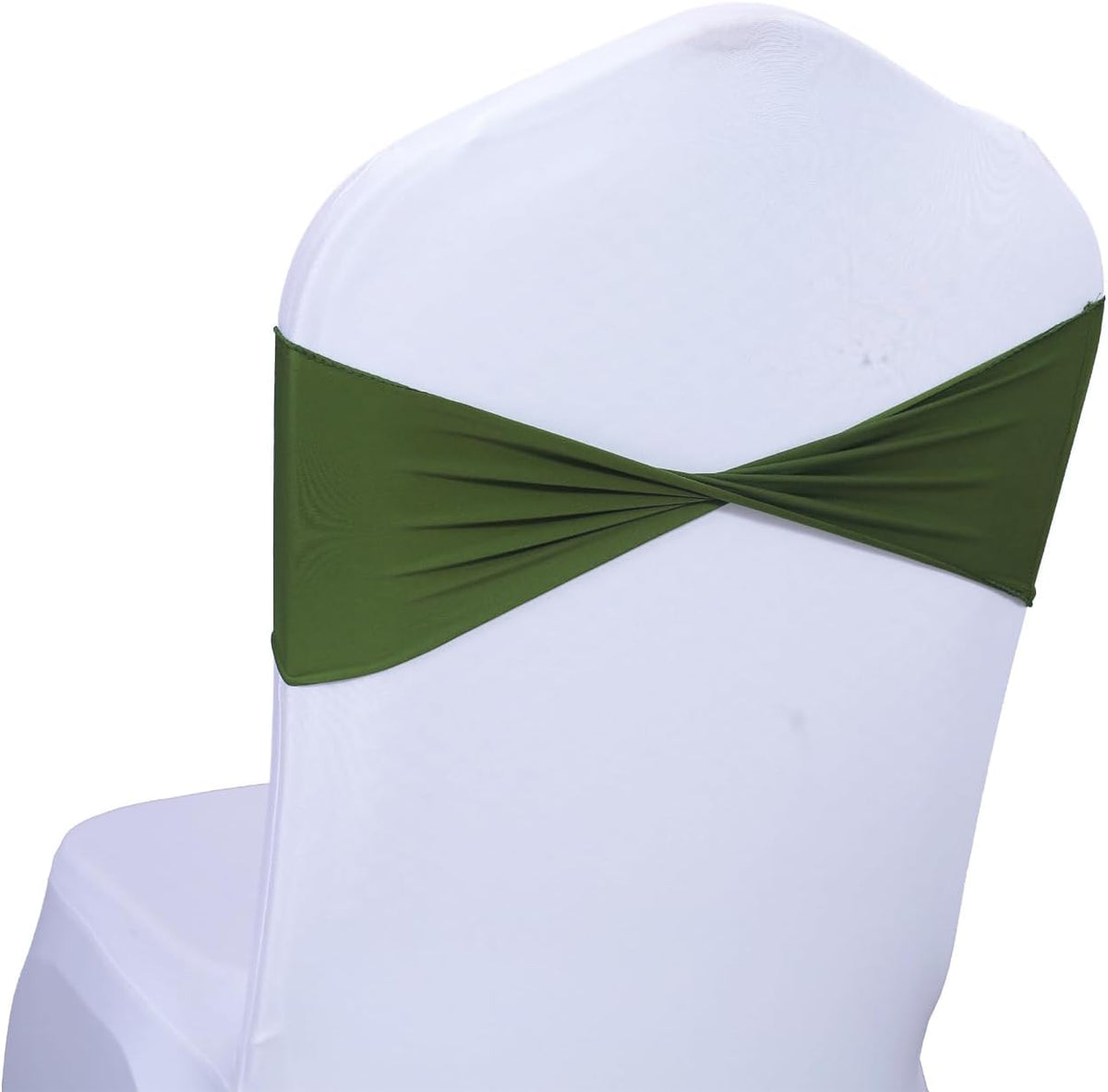 MDS Pack of 200 Spandex Chair Sashes Bows Elastic Stretch Dining Chair Bands Ties Without Slider