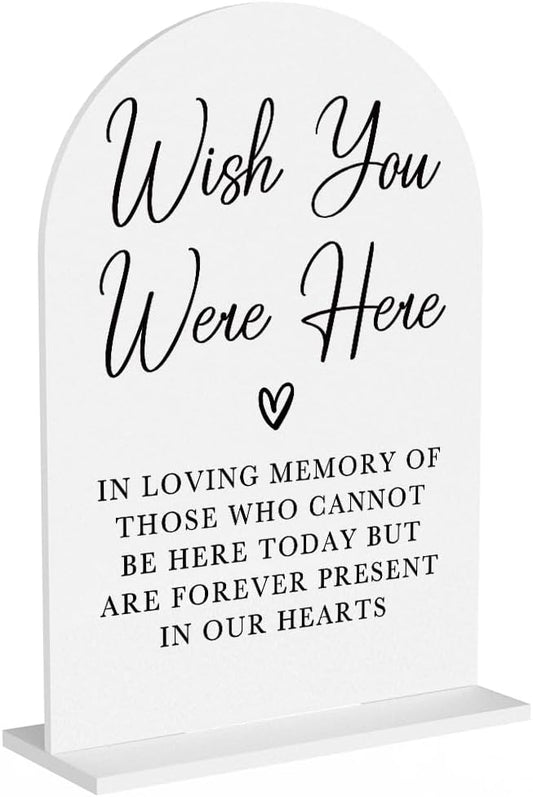 Acrylic Wedding Sign Wedding Signs for Ceremony Wish You Were Here Sign for Wedding Modern