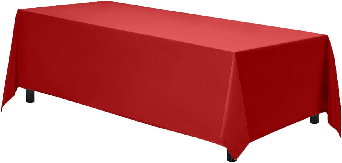 Gee Di Moda Rectangle Tablecloth - 70 x 120 Inch Red Table Cloth for 6 or 8 Foot Rectangle Table