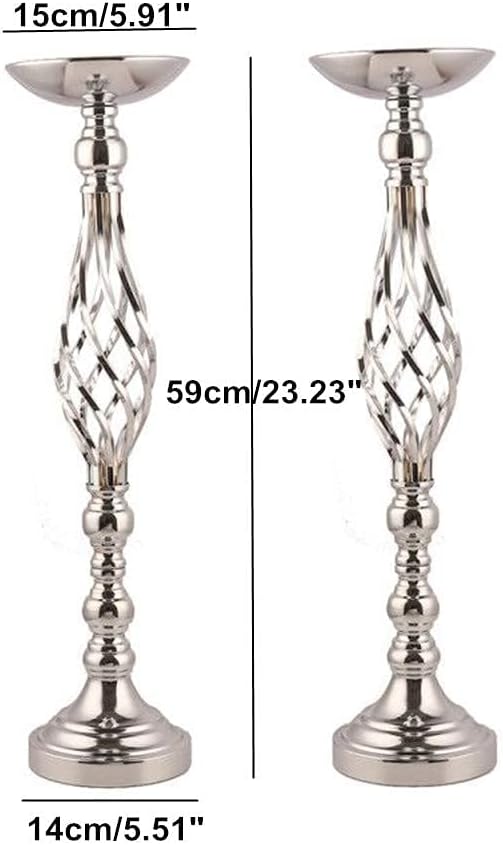 Wedding Centerpieces for Reception Tables - Twist Candleholder Stands, Flower Arrangement Vases