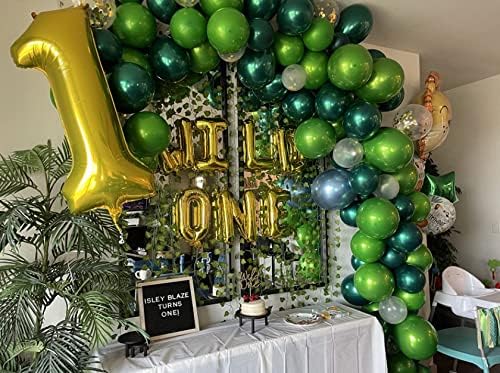 Metallic green balloons, 50 pcs 10 inches emerald green balloons Double layer green balloons are