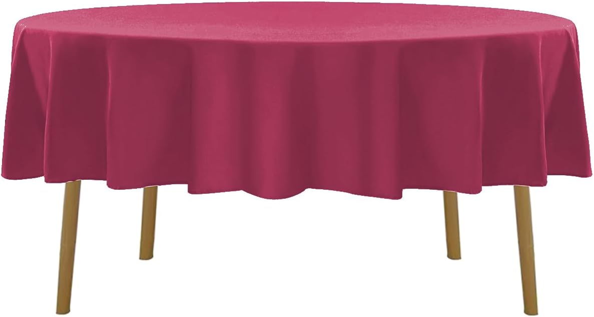 60 inch Round Tablecloth Washable Polyester Table Cloth Decorative Table Cover for Wedding Party