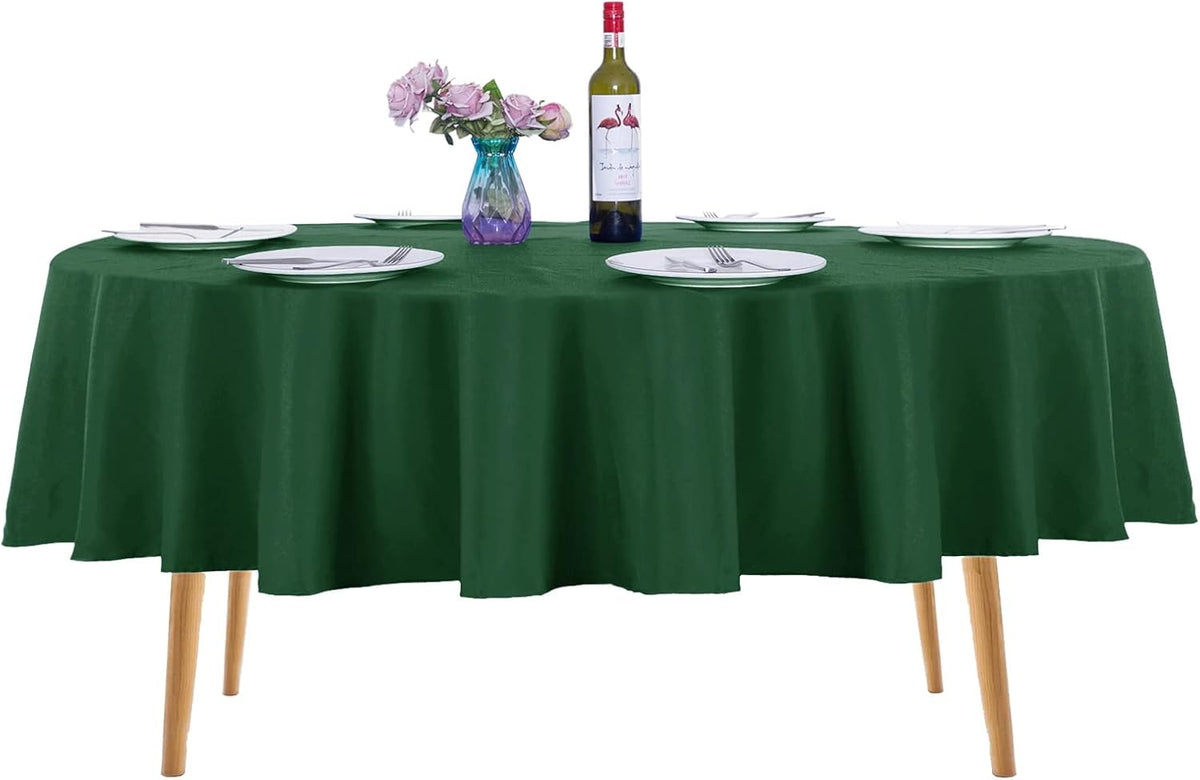Ascoza 2pack 70 Inch Hunter Round Tablecloth in Washable Polyester Fabric for