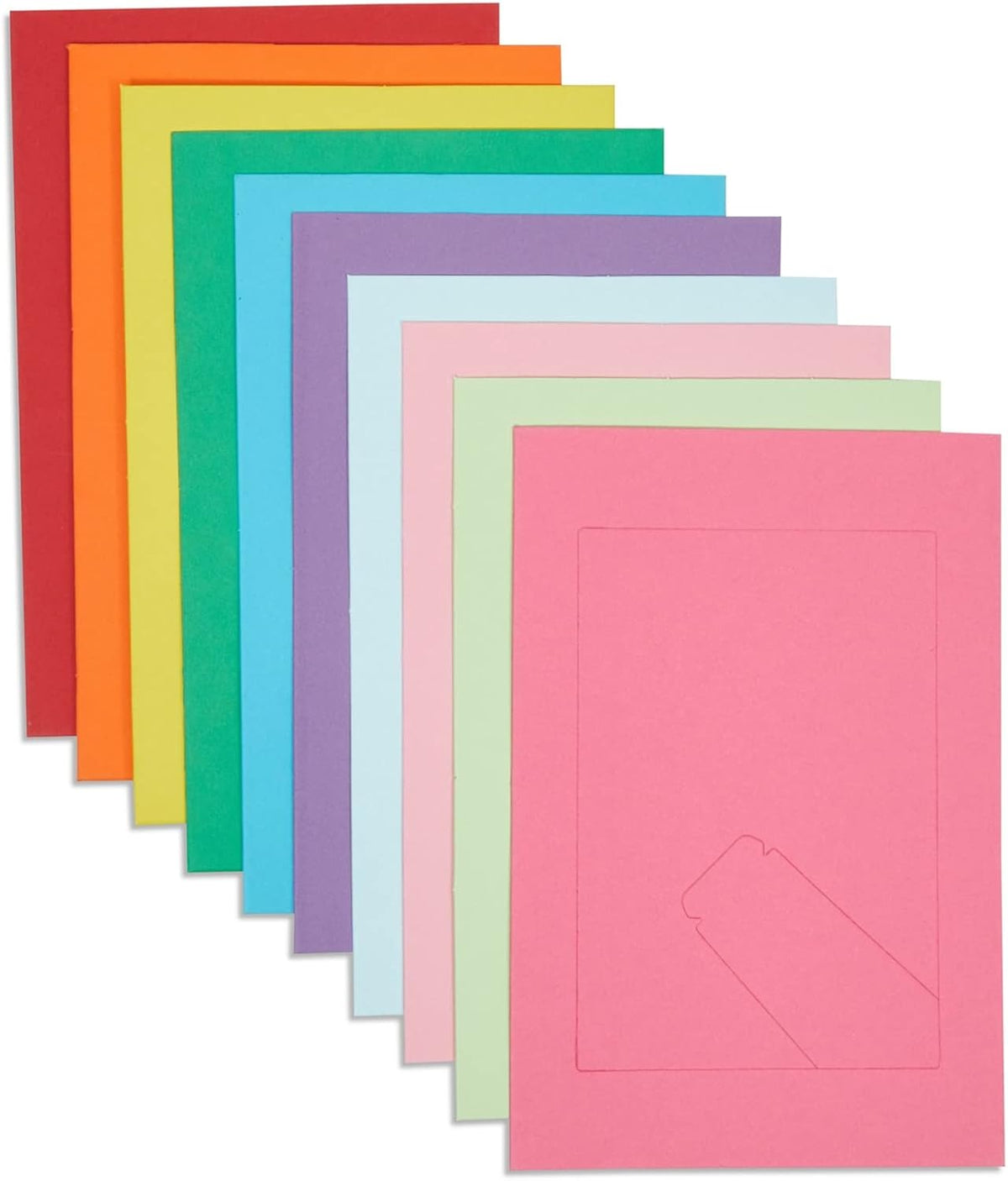 Juvale Cardstock Picture Frames - 4x6 in, Multicolor, 50 Pack - Paper Photo Frames for DIY &