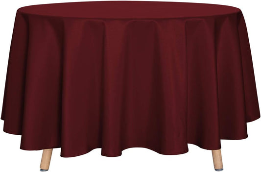 sancua Round Tablecloth - 90 Inch - Water Resistant Spill Proof Washable Polyester Table Cloth