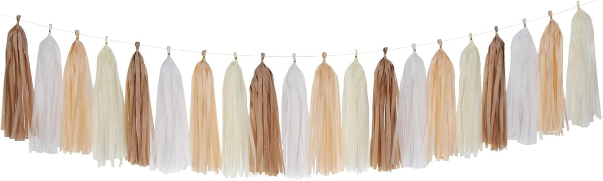 Boho Rainbow Baby-Shower Party-Decorations Tassel-Garland - 20pcs Neutral Birthday Wedding Bridal