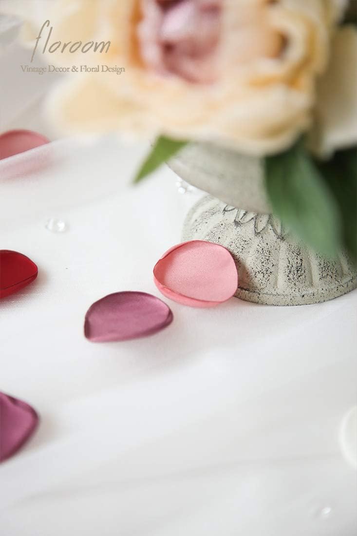Floroom 500pcs Rose Petals Red Fake Faux Silk Flower Petals for Wedding Flower Girl Basket Aisle
