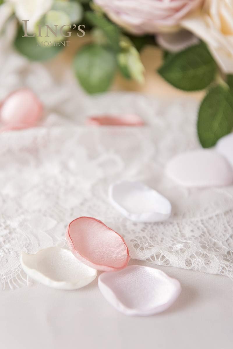 Ling's Moment Rose Petals, Silk Flower Petals for Wedding/Aisle/Flower Girl Baskets/Table