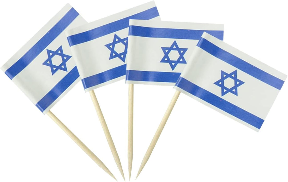 Israel Flag Israeli Flag, Small Mini Israel Toothpick Flags for Food, Cupcakes, Cocktails