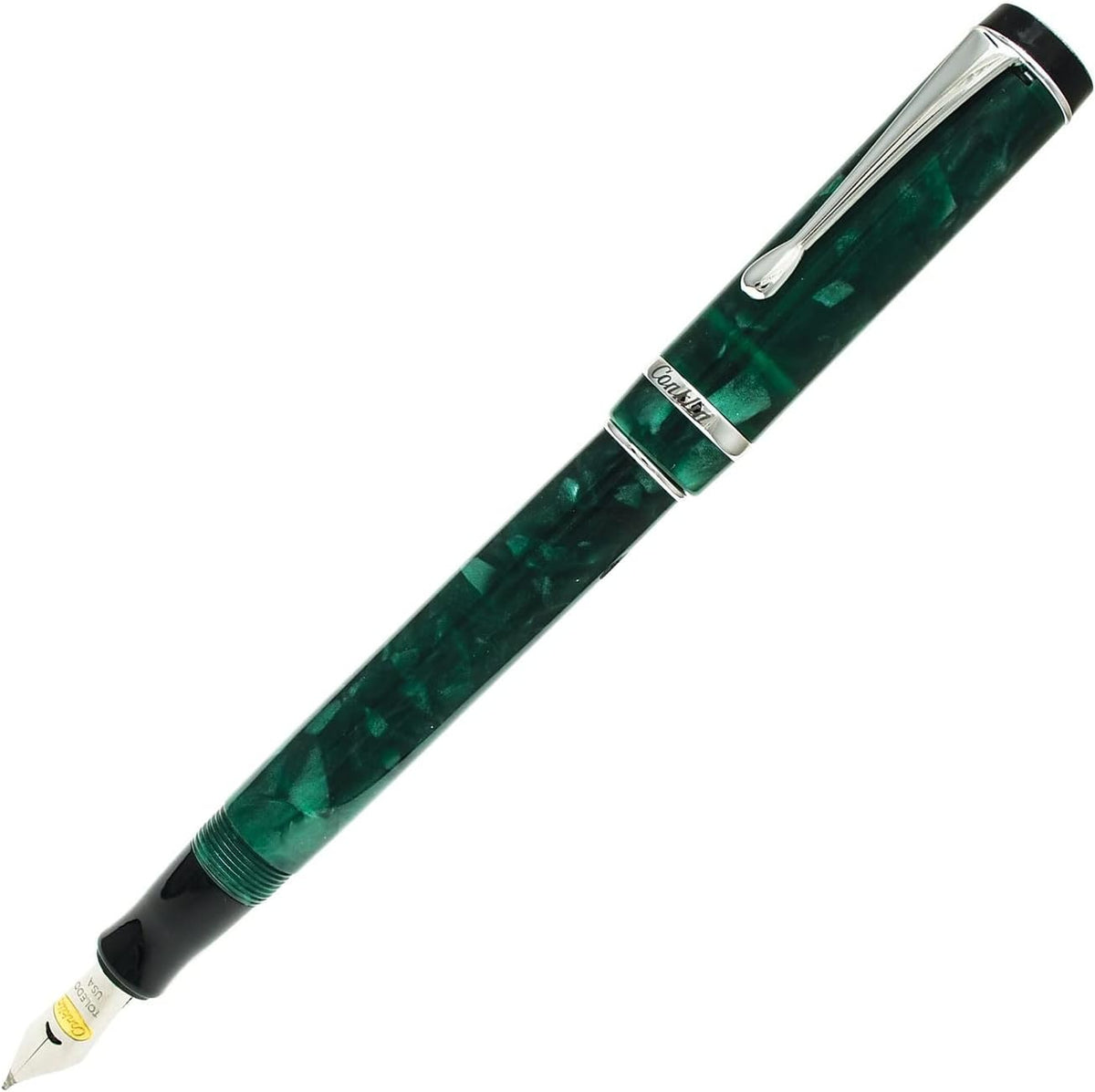 Conklin Duragraph Fountain Pen Forest Green - Fine Nib, Luxury Writing Instrument, Premium Resin