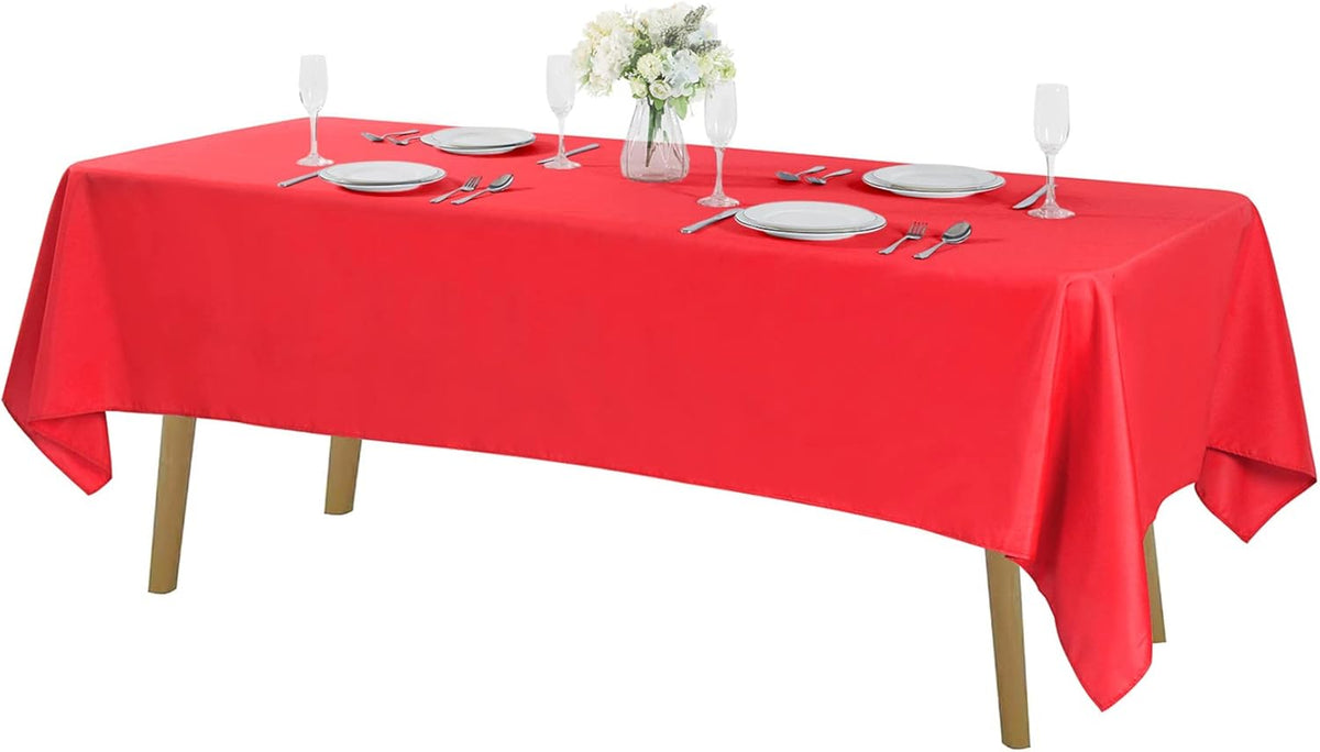 Rectangle Tablecloth 60x102 inch Washable Polyester Fabric Table Cloth for Wedding Party Dining