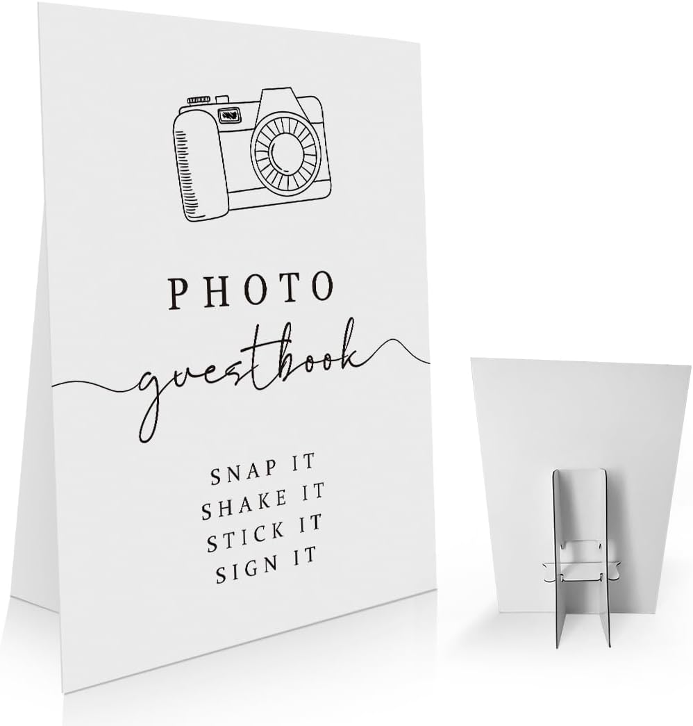 Wedding Photo Guestbook Sign 8 x 11 Inch, Photo Guest Book Sign, Photo Minimalist Wedding Sign