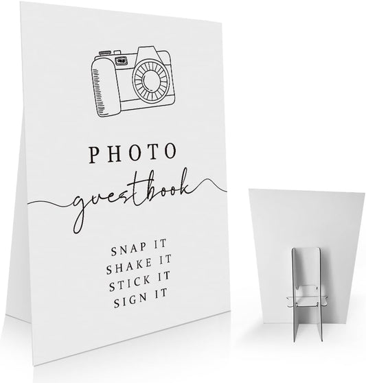 Wedding Photo Guestbook Sign 8 x 11 Inch, Photo Guest Book Sign, Photo Minimalist Wedding Sign