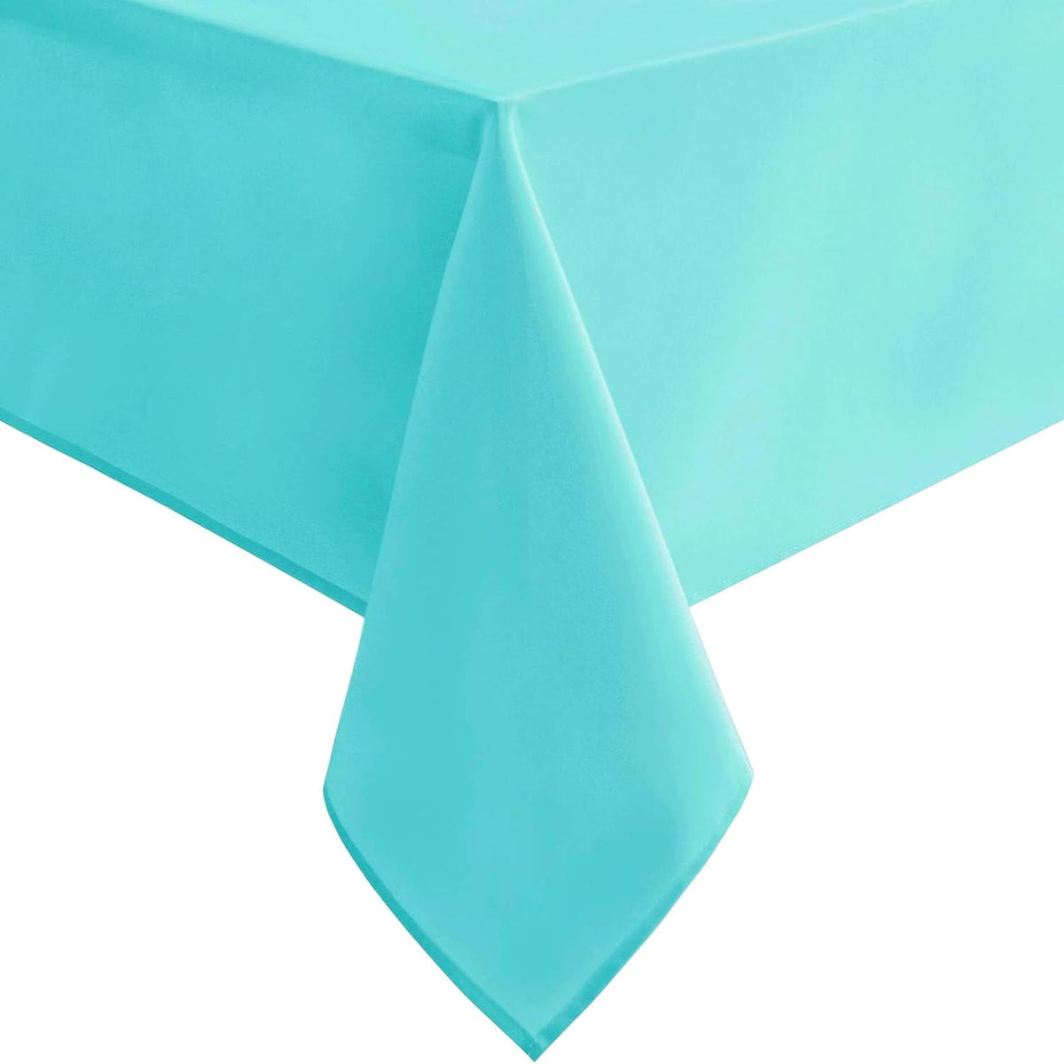 Hiasan Solid Rectangle Tablecloth Aqua - Waterproof Washable Oblong Fabric Table Cloth for Dining
