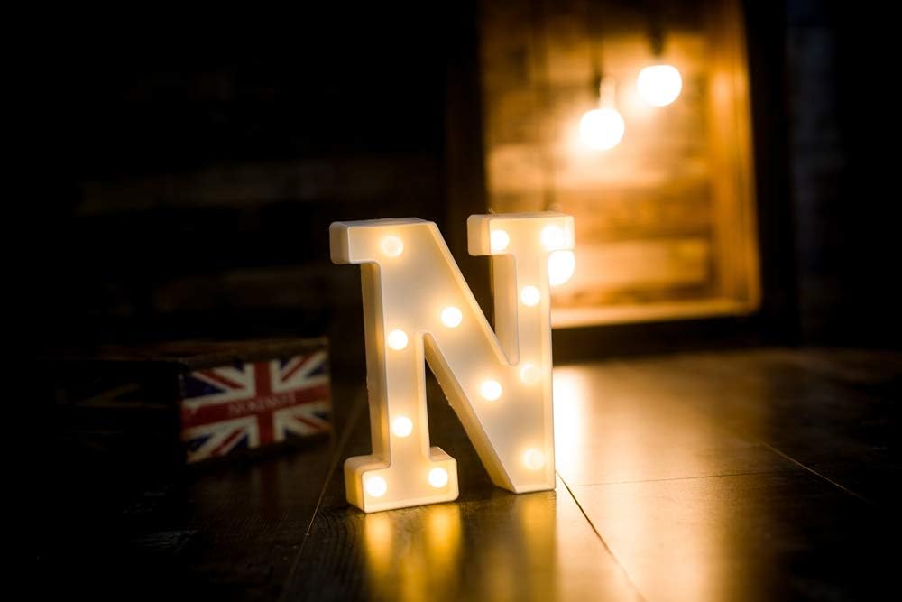 Foaky LED Letter Lights Sign Marquee Light Up Letters Sign for Night Light Wedding/Birthday Party