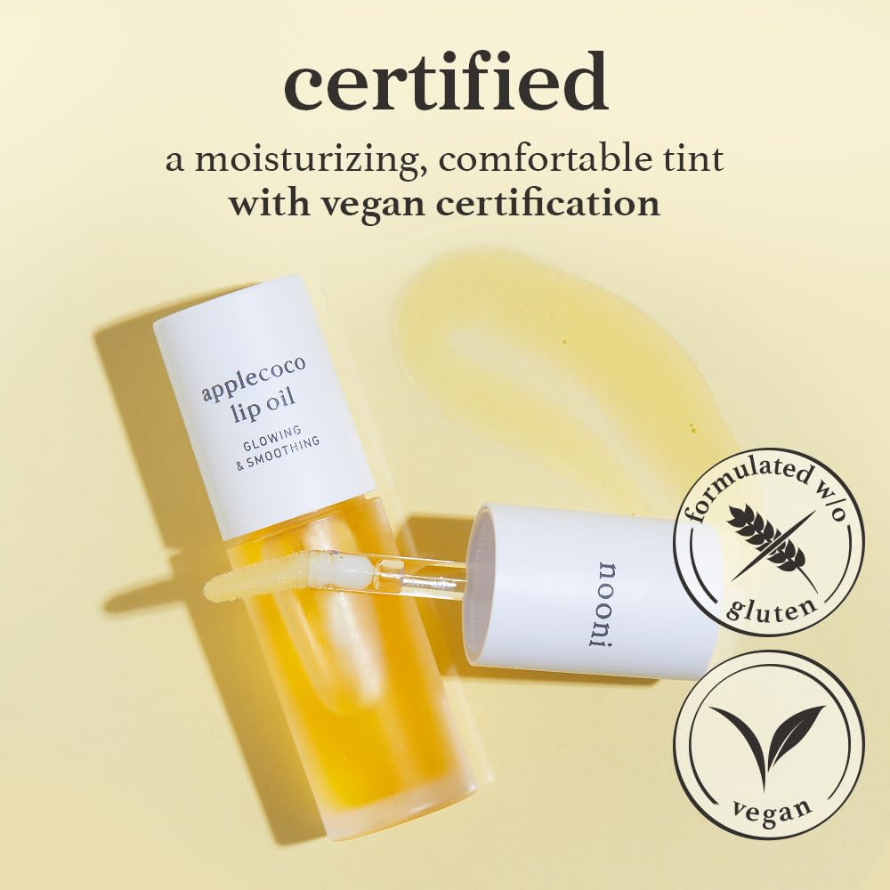 NOONI Korean Lip Oil - Applecoco | Lip Stain, Gift, Long-Lasting, Moisturizing, Plumping