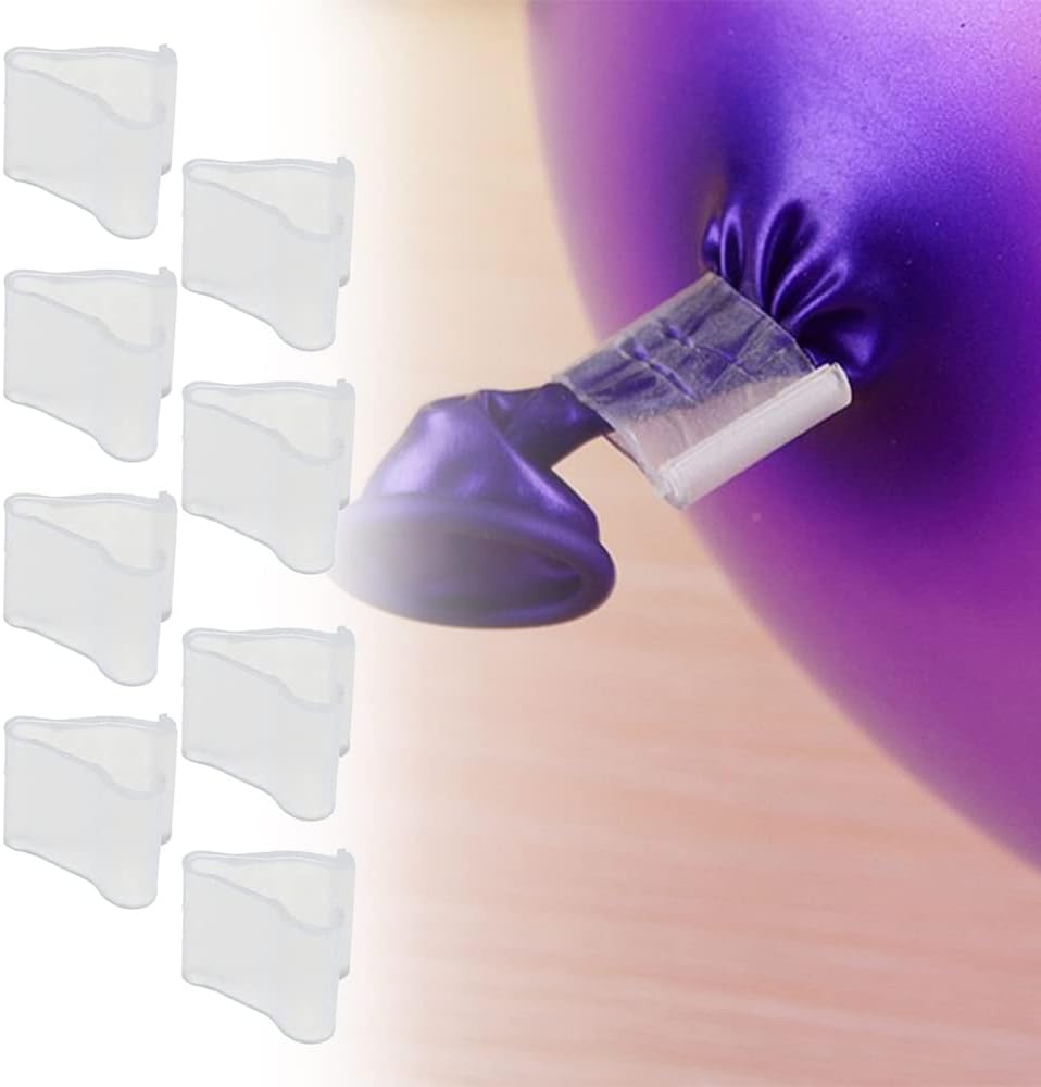 200 Pcs Balloons Mouth Clamp Transparent Balloon Closure the V-shaped Balloon Clip Plastic Balloon
