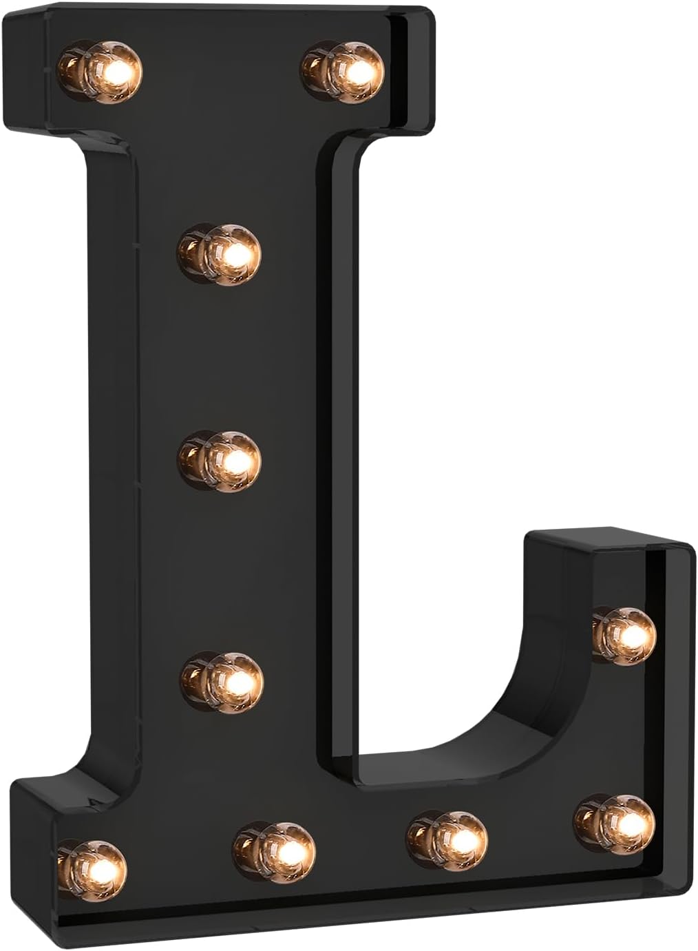 Foaky Black LED Letter Lights for Room Decor - Bedroom Wall Decor, Alphabet Lights for Home
