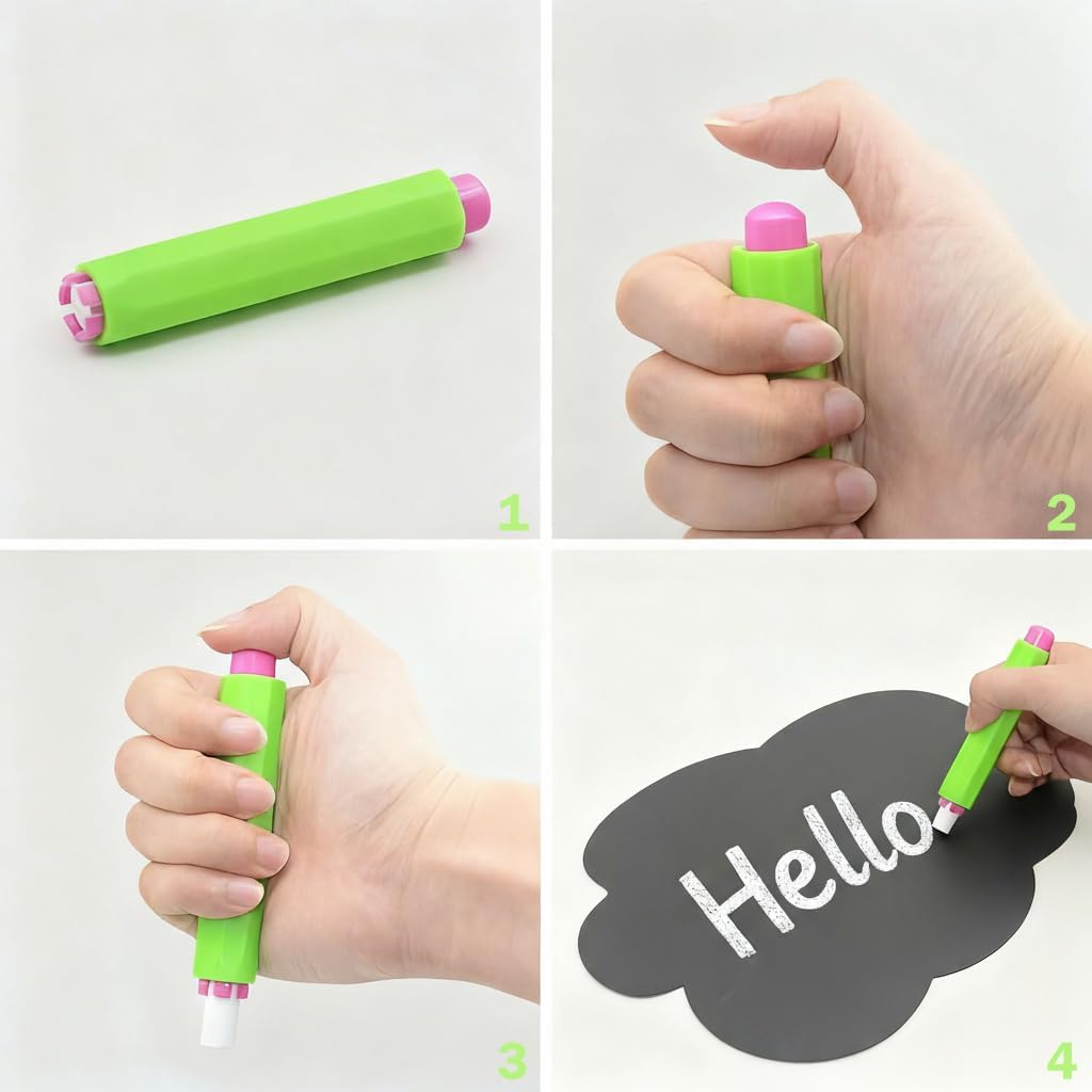 10pcs Blank Photo Booth Props - Writable Chalkboard Signs with Chalk & Sticks, for Wedding
