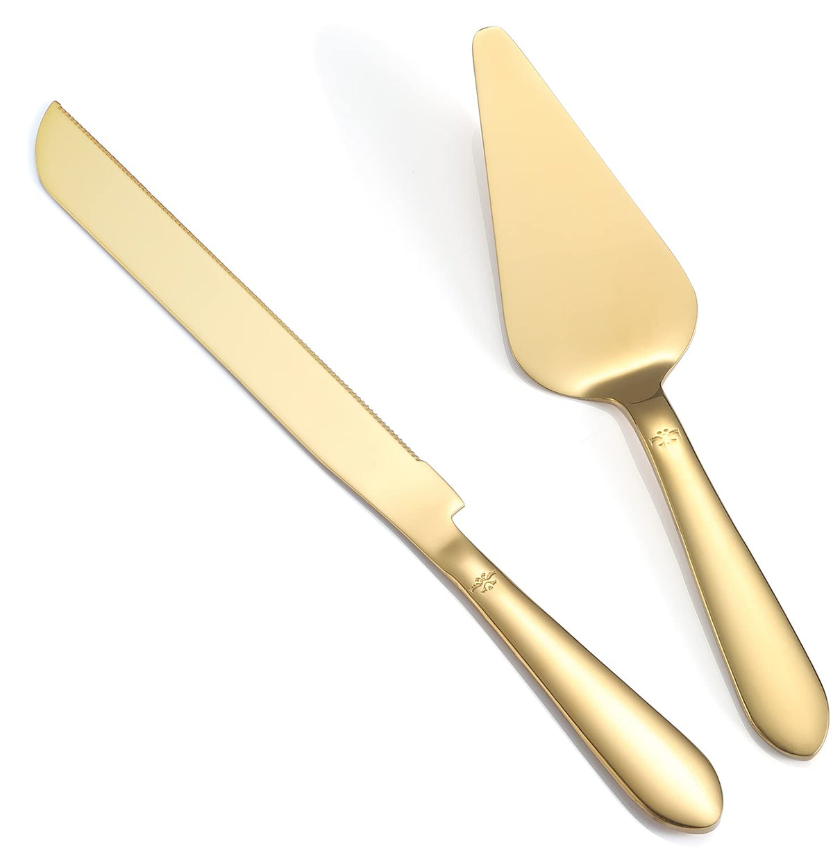 Cake Cutting Set for Wedding, Elegant Cake Knife and Server Set with Thickened Stainless Steel