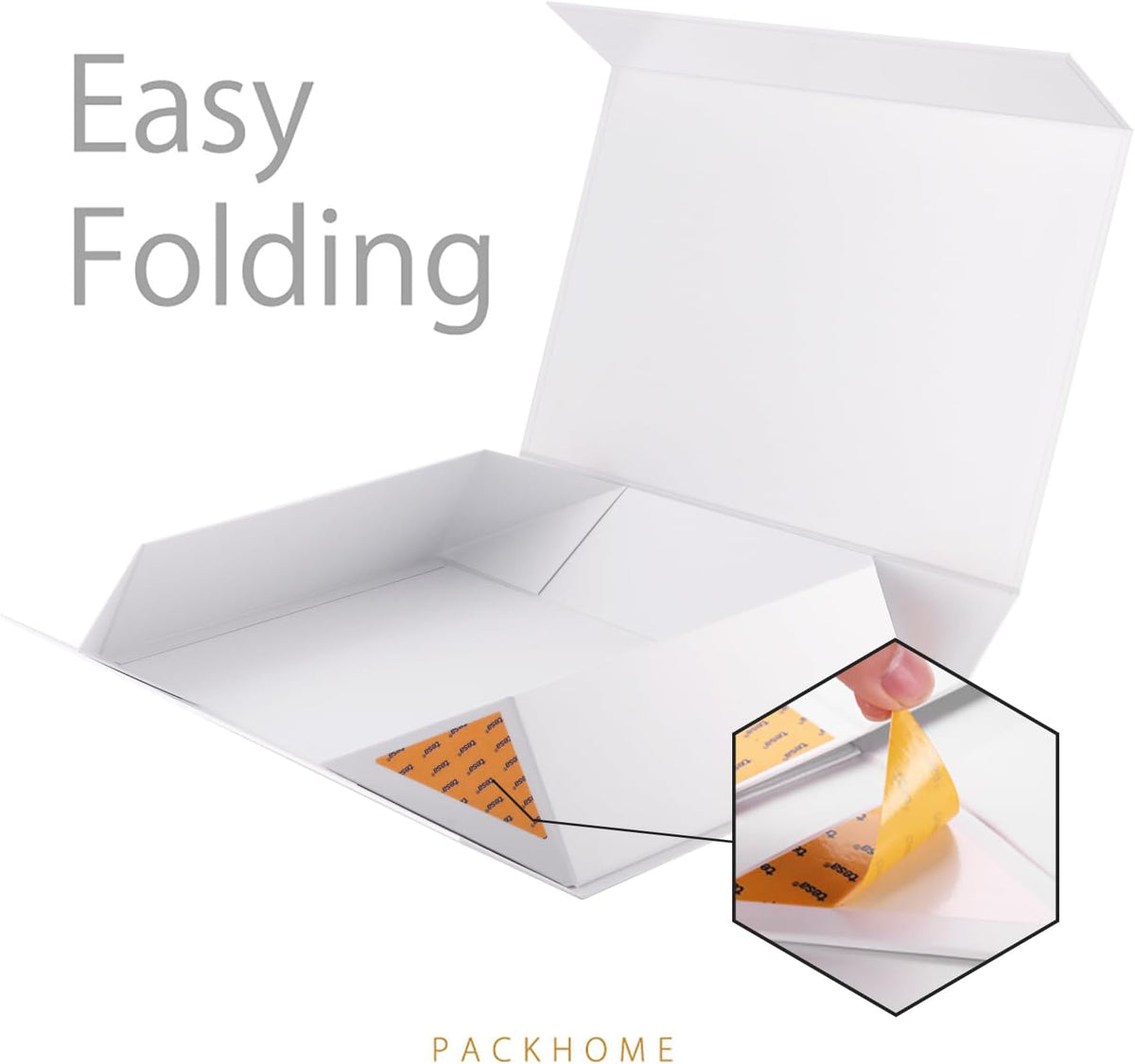 PACKHOME 6 Extra Large Gift Boxes 17.5x11.3x4.3 Inches, Sturdy Shirt Boxes with Magnetic Lids for