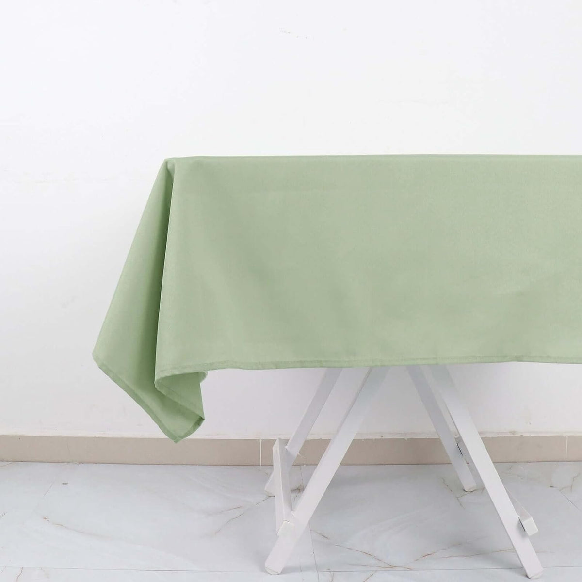 Efavormart 54x54 Sage Green Wholesale Linens Seamless Polyester Square Linen Tablecloth for Wedding