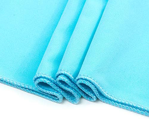 VDS Pack of 200 PCS | Aqua Blue| Spandex Chair Sashes Bows Without Buckle | Stretch Elastic Banquet
