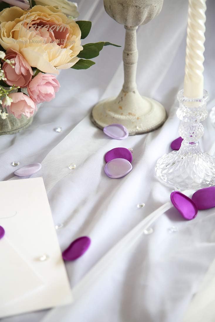 Floroom 300pcs Rose Petals Purple Lilac Fake Faux Silk Flower Petals for Wedding Flower Girl Basket