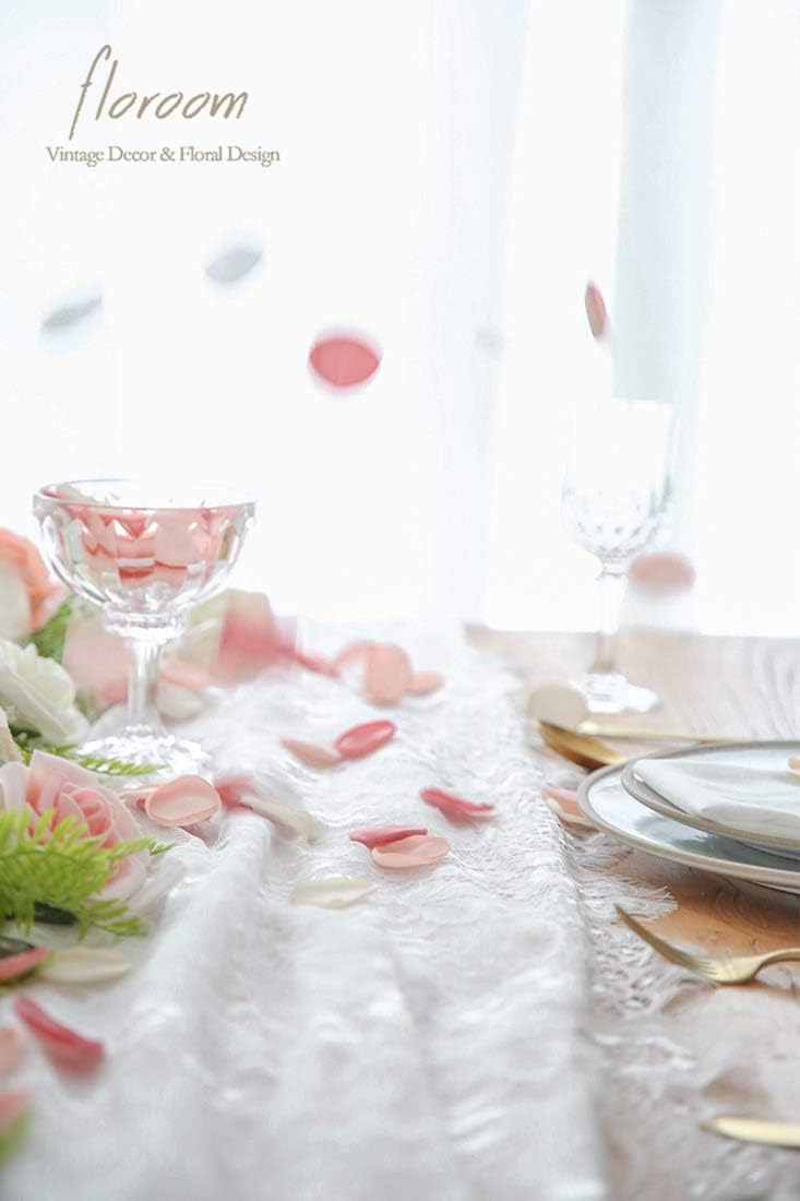Floroom 300pcs Rose Petals Blush Pink Faux Silk Flower Petals for Wedding Flower Girl Basket Aisle