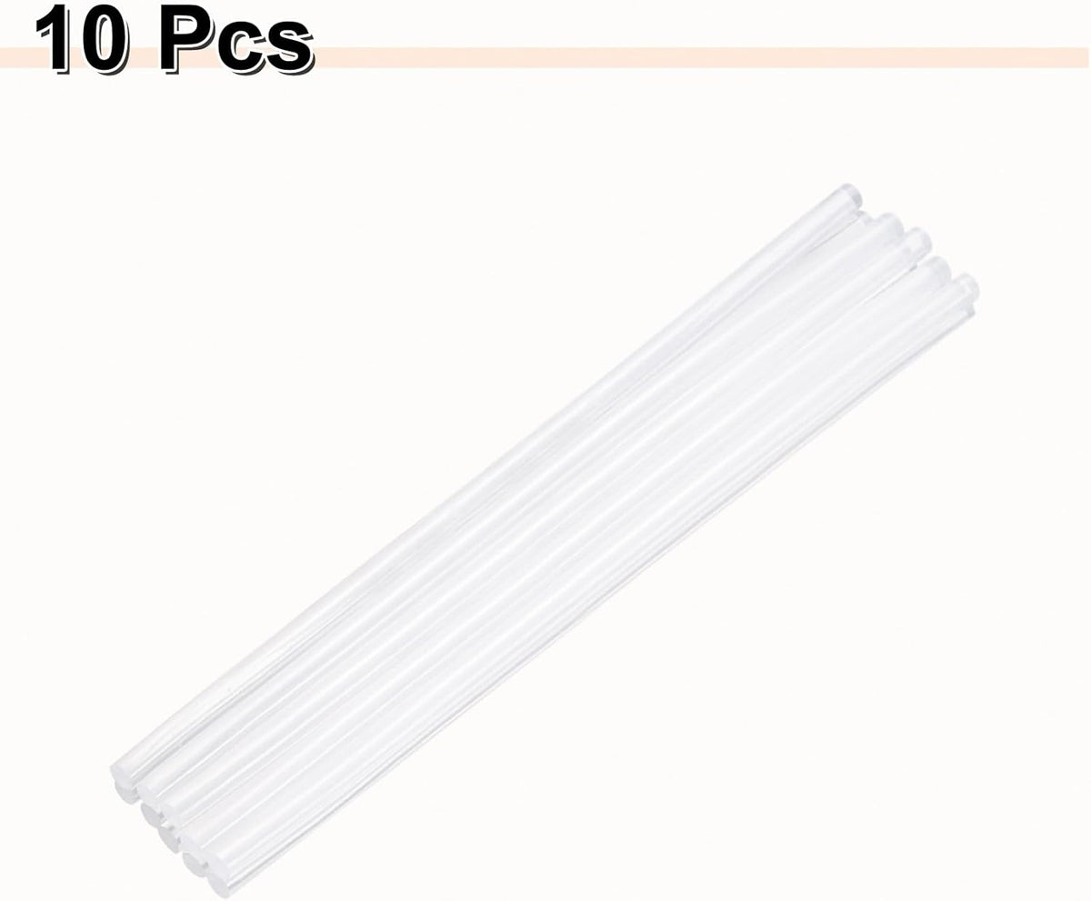 HARFINGTON 10pcs Hot Glue Sticks 0.28" Dia x 10.63" Long EVA Mini Hot Melt Adhesive Glue Stick for
