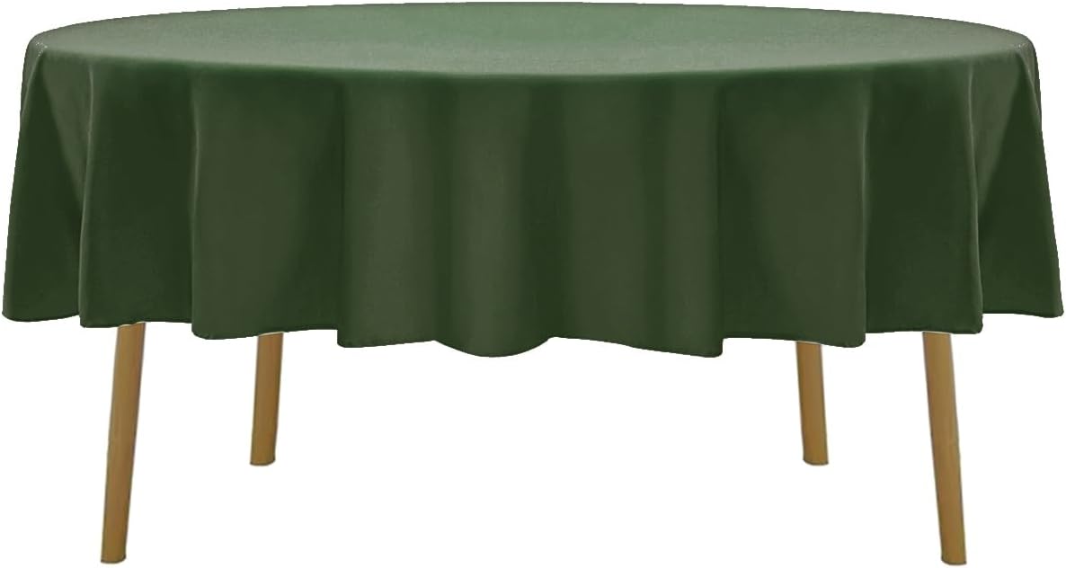 60 inch Round Tablecloth Washable Polyester Table Cloth Decorative Table Cover for Wedding Party