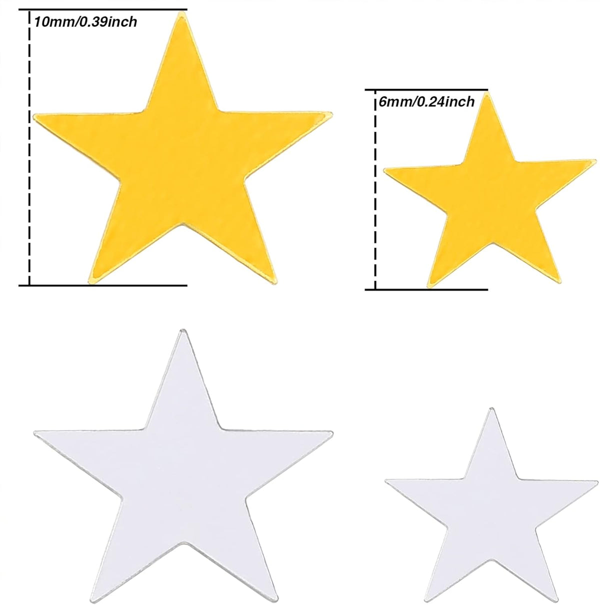 Hestya 60g Star Confetti Glitter Table Confetti Metallic Foil Stars for Party Wedding Festival
