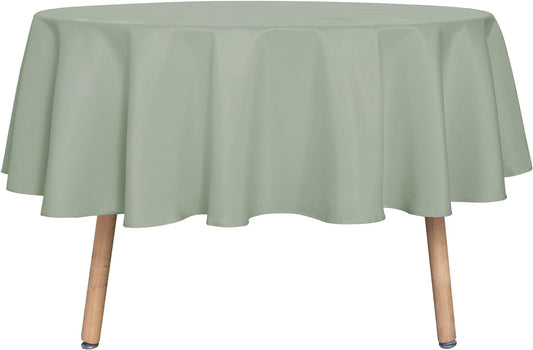 sancua Round Tablecloth - 60 Inch - Water Resistant Spill Proof Washable Polyester Table Cloth