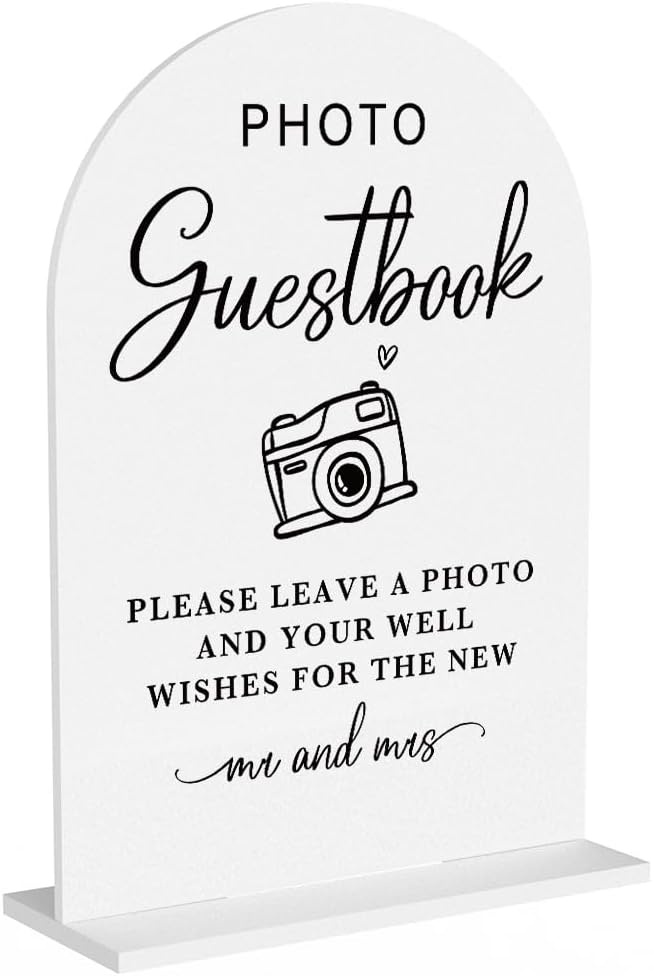 Acrylic Wedding Sign Photo Guestbook Sign for Wedding Wedding Signs for Ceremony Modern Calligraphy