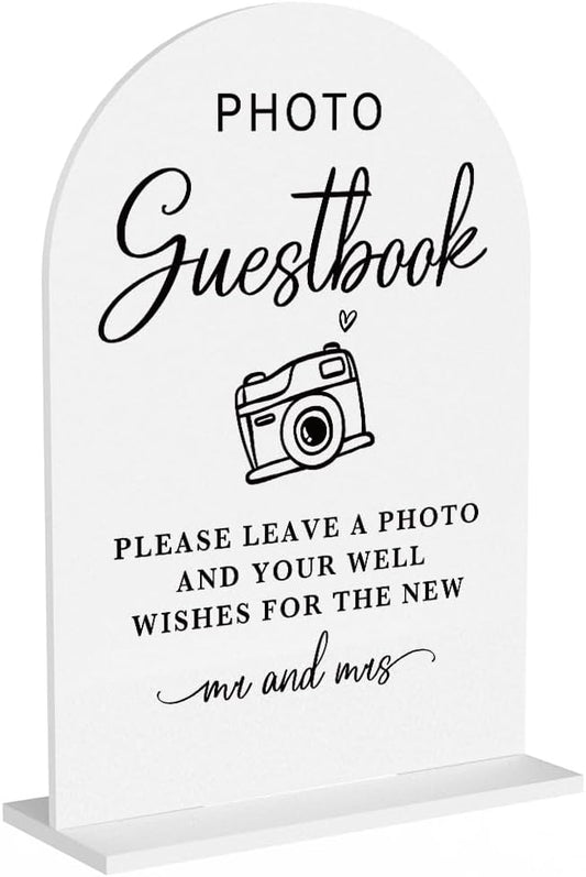 Acrylic Wedding Sign Photo Guestbook Sign for Wedding Wedding Signs for Ceremony Modern Calligraphy