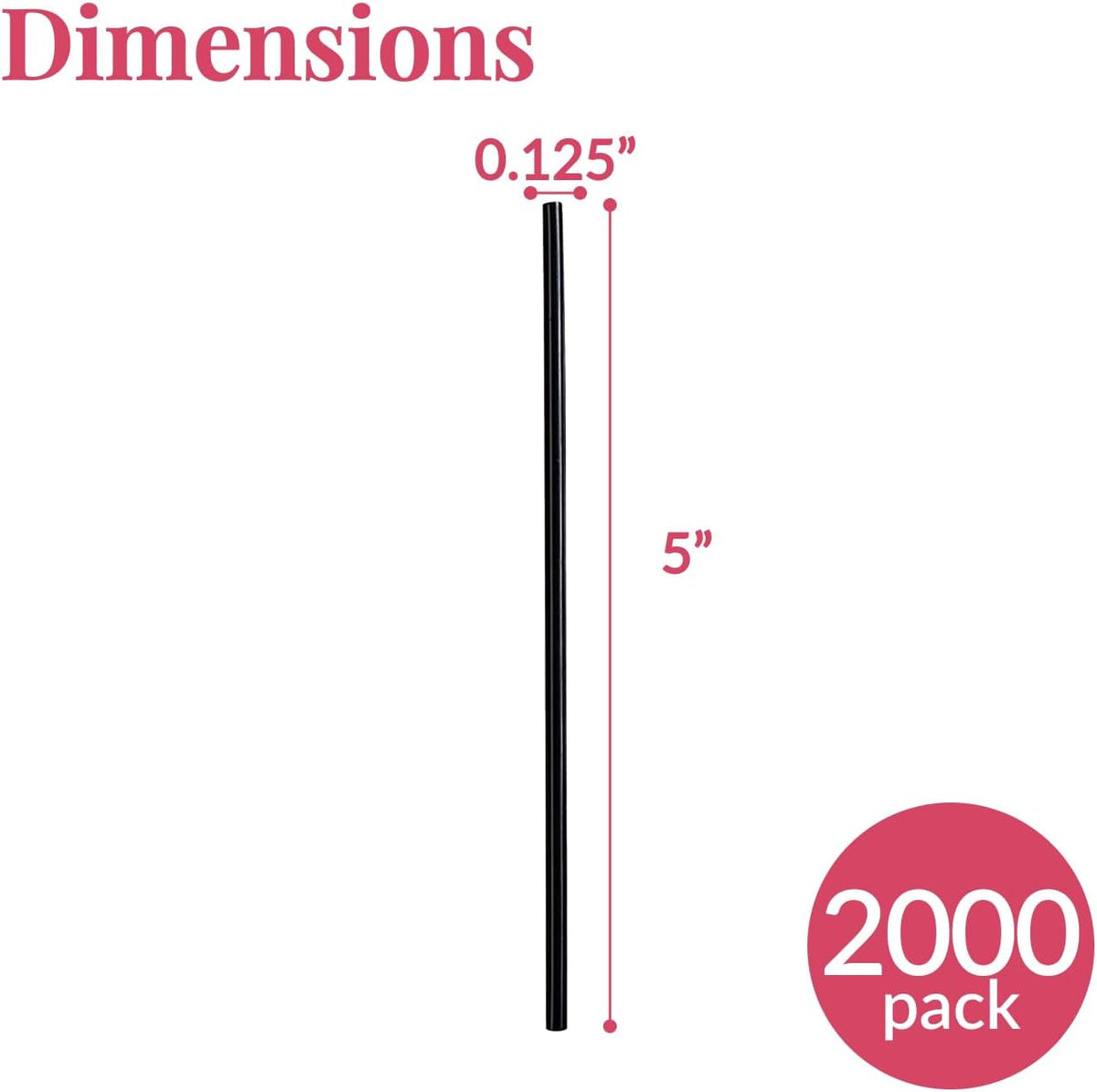 Prestee Plastic Coffee Stirrers, 2000ct, 5" - Plastic Straws, Drinks and Coffee Stir Sticks