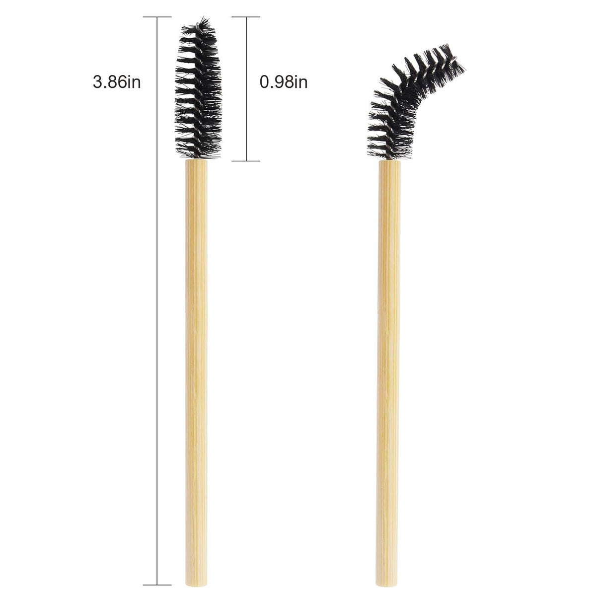 300PCS Disposable Mascara Wands Spoolie Brush Crystal Eyebrow Brushes Eyelash Extension Applicator
