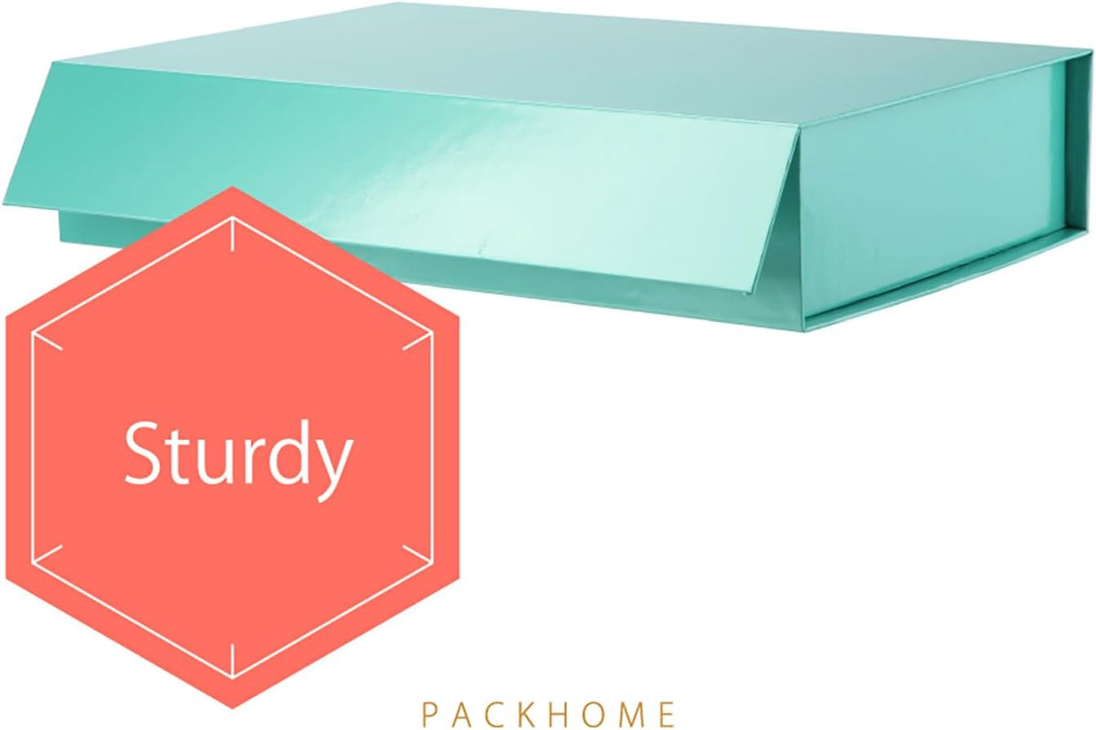 PACKHOME Gift Box 11.5x8x2.5 Inches, Sturdy Shirt Box with Magnetic Lid for Multiple Occasions