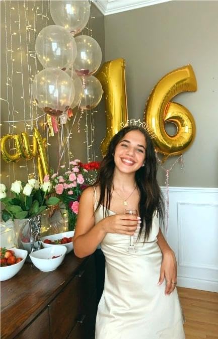 Gold Number 1 Balloon 40 inch, Number 1 Birthday Balloons for Boy Girl, Gold Foil One Balloon for