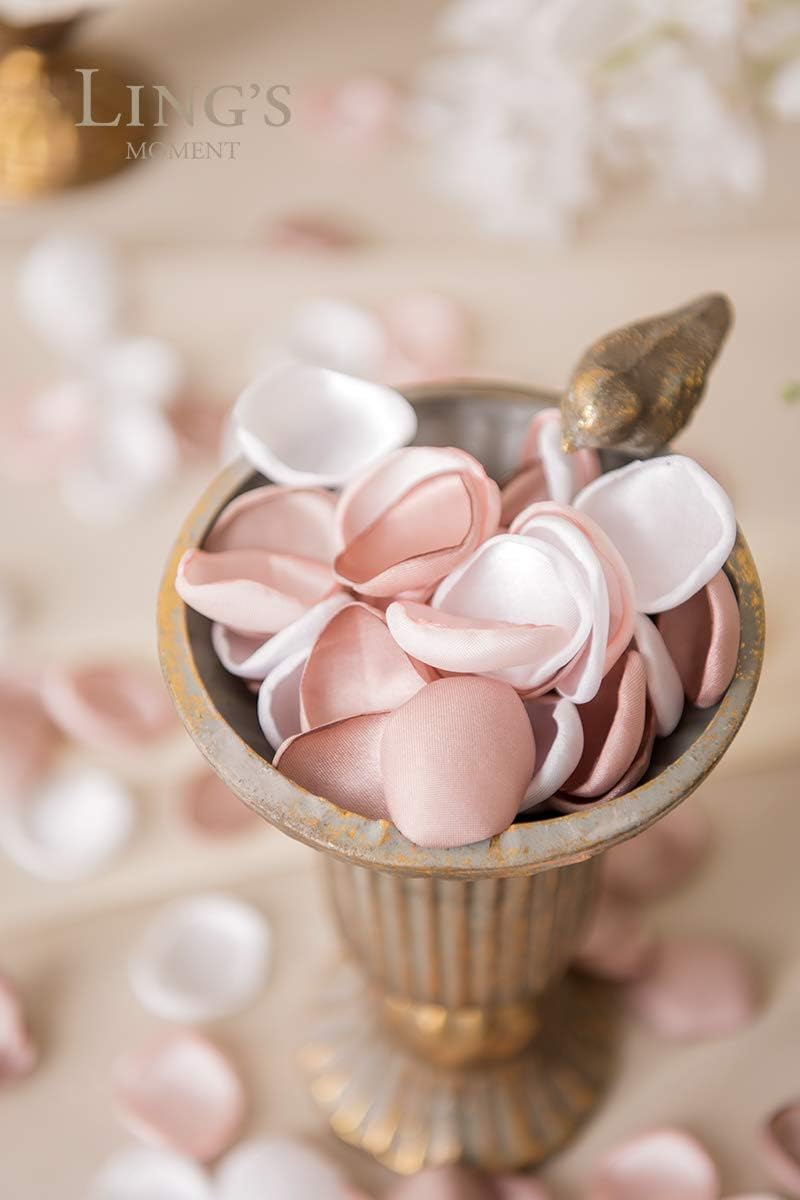 Ling's Moment Rose Petals, Silk Flower Petals for Wedding/Aisle/Flower Girl Baskets/Table