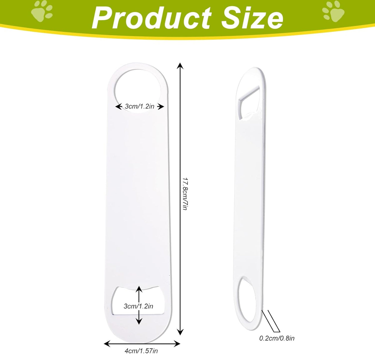 25 Pcs Sublimation Bottle Opener Personalized Blanks Flat Beer Bottle Opener Stainless Steel