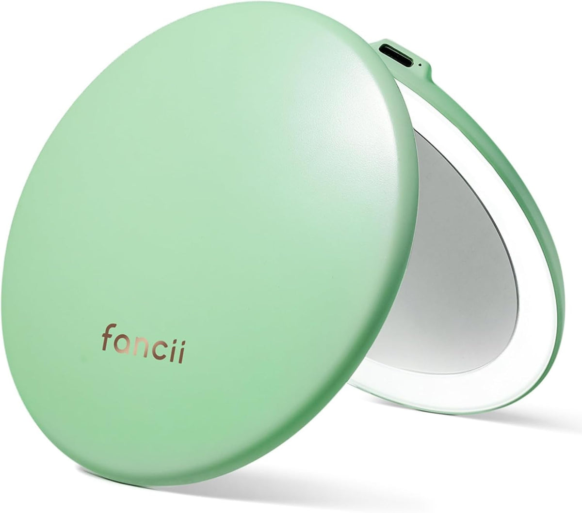 Fancii Taylor LED Lighted Compact Makeup Mirror, Rechargeable, 10x /1x Magnifying, 3 Light