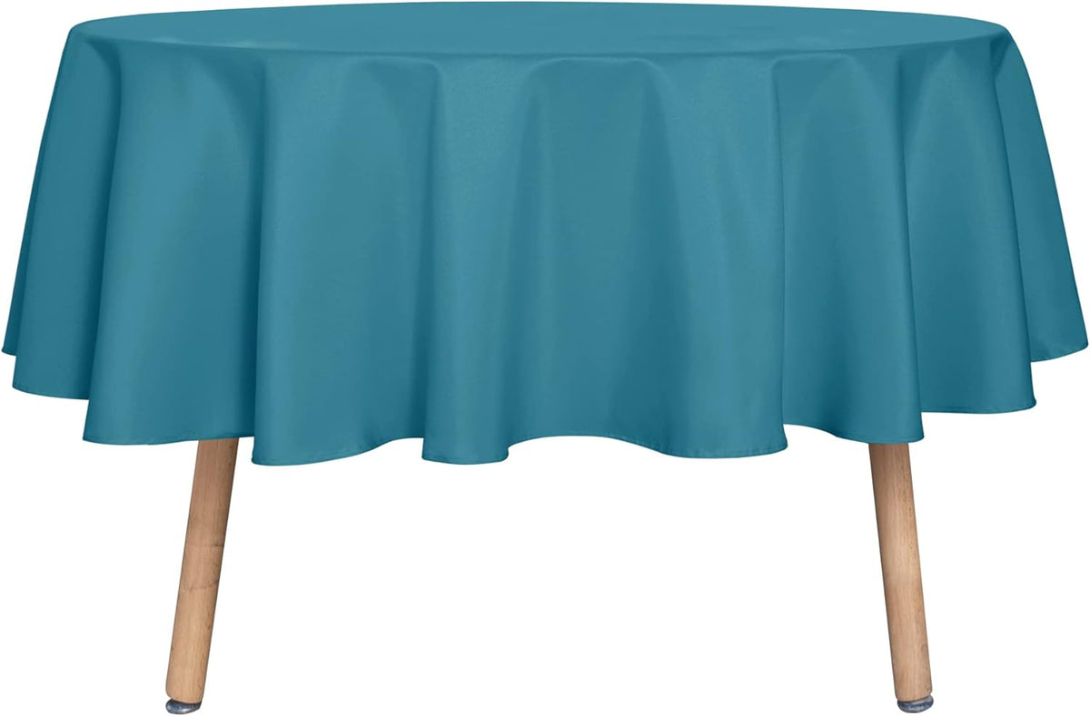 sancua Round Tablecloth - 70 Inch - Water Resistant Spill Proof Washable Polyester Table Cloth