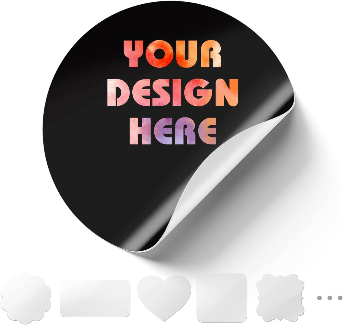 Custom Logo Stickers for Business, Personalised Logo Labels - Any Shape, Waterproof Vinyl Glossy