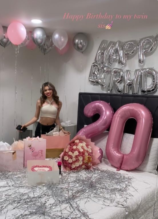 Pearlescent Pink 40 Inch 0 Number Balloons, 0 Decorations for 10 20 30 40 50 60 70 80 90