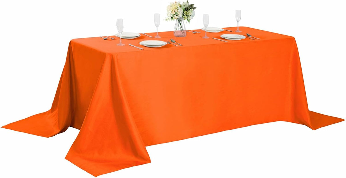 Rectangle Tablecloth 90x156 inch Washable Polyester Fabric Table Cloth for Wedding Party Dining